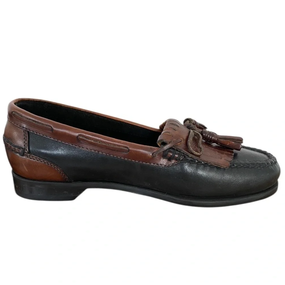Johnston & Murphy Aragon Kiltie Tassel Loafer Men's Slip on Shoes Black/Brown